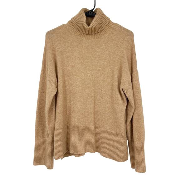 J.Crew Turtleneck Sweater in Supersoft Yarn Merino Wool Camel Size Small - Picture 4 of 8
